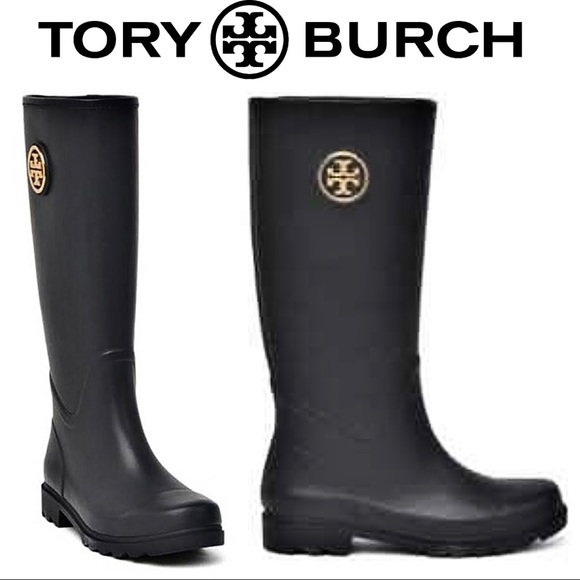 Tory Burch Shoes - NWT Tory Burch Logo Rubber Rain Boots